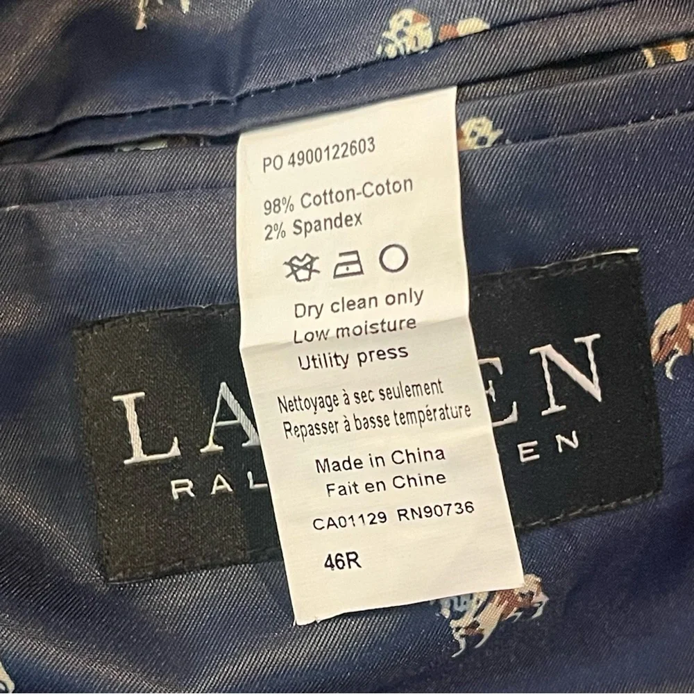 Polo Ralph Lauren Black Label corduroy blazer mens size‎ 46R EUC